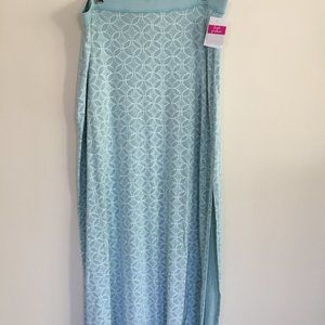 Fresh Produce seafoam green long skirt with slit